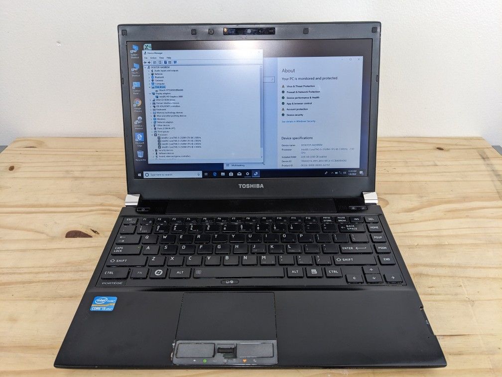 Toshiba Portege R830 Intel Core i5 Lightweight Business Laptop Windows 10 $60
