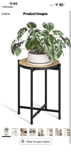 Bamworld Indoor Plant Stand Tall Plant Table Corner Plant Stool Boho Small Plant Holder Single Flower Stand for Large Plants Decor Pot Stand for Livin