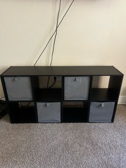 Target 8-Cube Bookcase / TV Stand Organizer with Fabric Bins