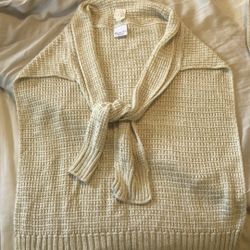 Cream/gold Shawl/wrap