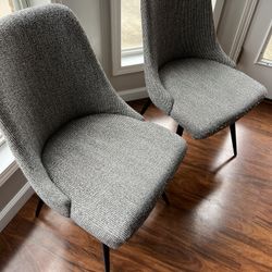 Two Dining/Swivel Chairs 