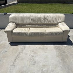 White Leather Couch