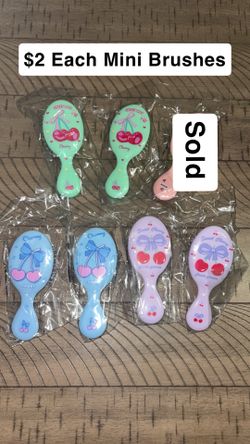 Cherry Mini Hair Brushes $2 Each