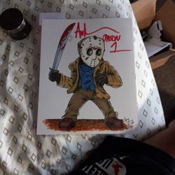 Ari  Lehman Signed Jason 1 "Friday The 13"