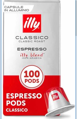 illy Espresso Capsules, Classico Medium Roast, 10 Count, 10 Pack Coffee Pods for Espresso Original Line, Compatible Capsules, 100% Arabica, Premium It