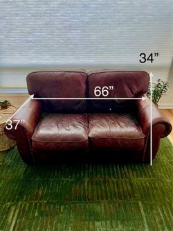 Article leather loveseat sofa 66”
