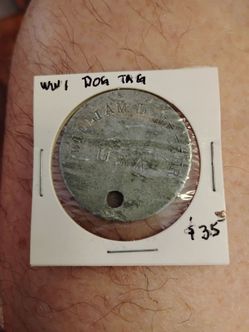 W War 1 dog tag