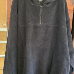 XXL men's black fleece hoodie
