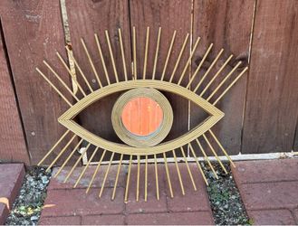 Rattan Eye Mirror