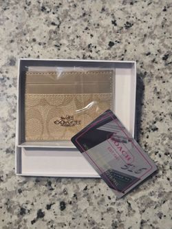 Tan Coach Cardholder