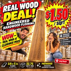 Real wood flooring at clearance price