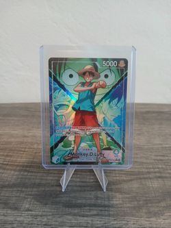 One Piece TCG The Time Of Battle Luffy Alt Art Leader MINT