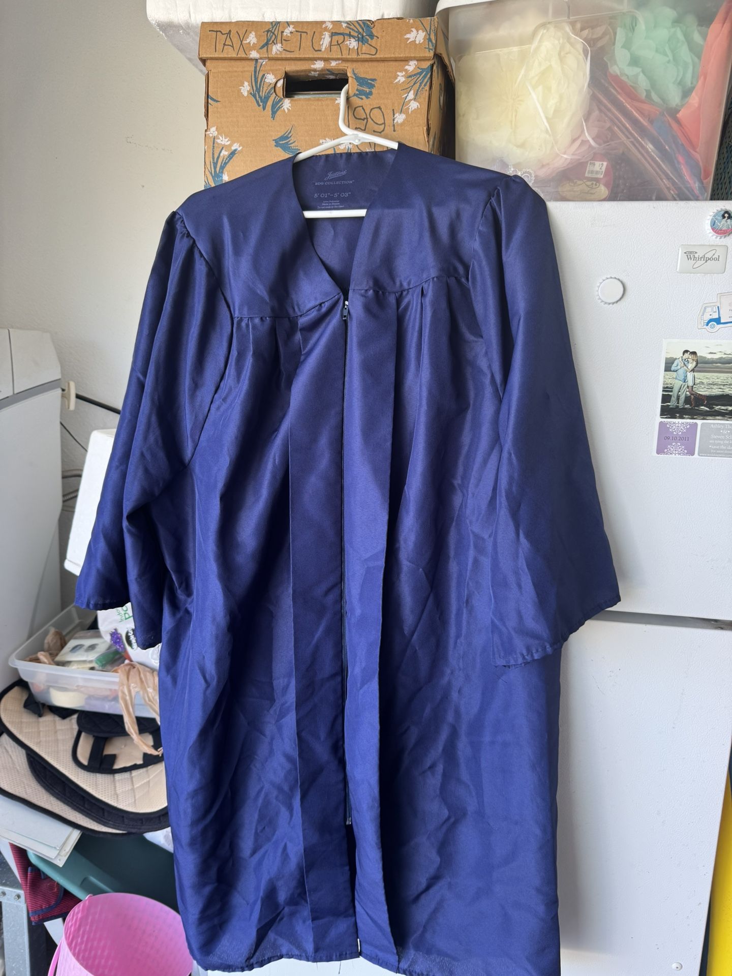 Blue High School Graduation Gown
