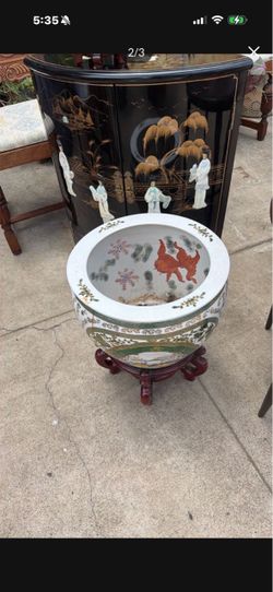 Japanese beautiful plant pot with stand