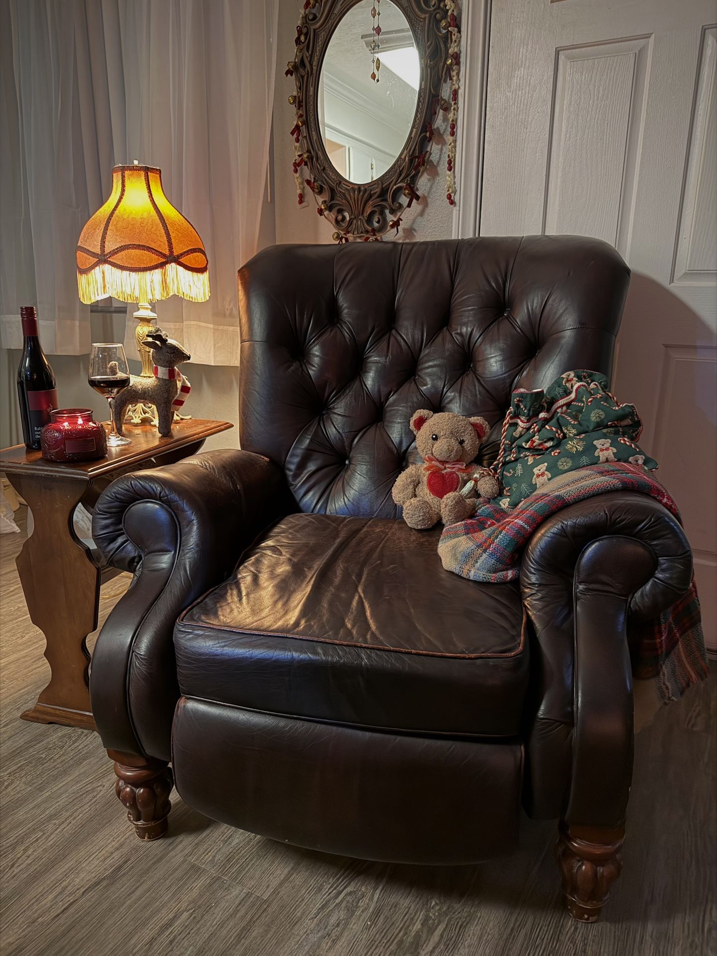 Brown Leather Recliner Chair