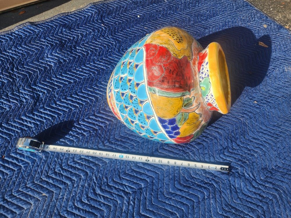 Mexican Colorful Ceramic Plant Pot