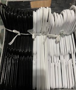 Plastic Clothes Hangers Black and White