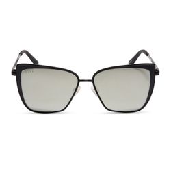 DIFF Matte Black Grey Mirror Sunglasses