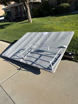 FREE shoe rack & bed frame, headboard, mattress topper FREE