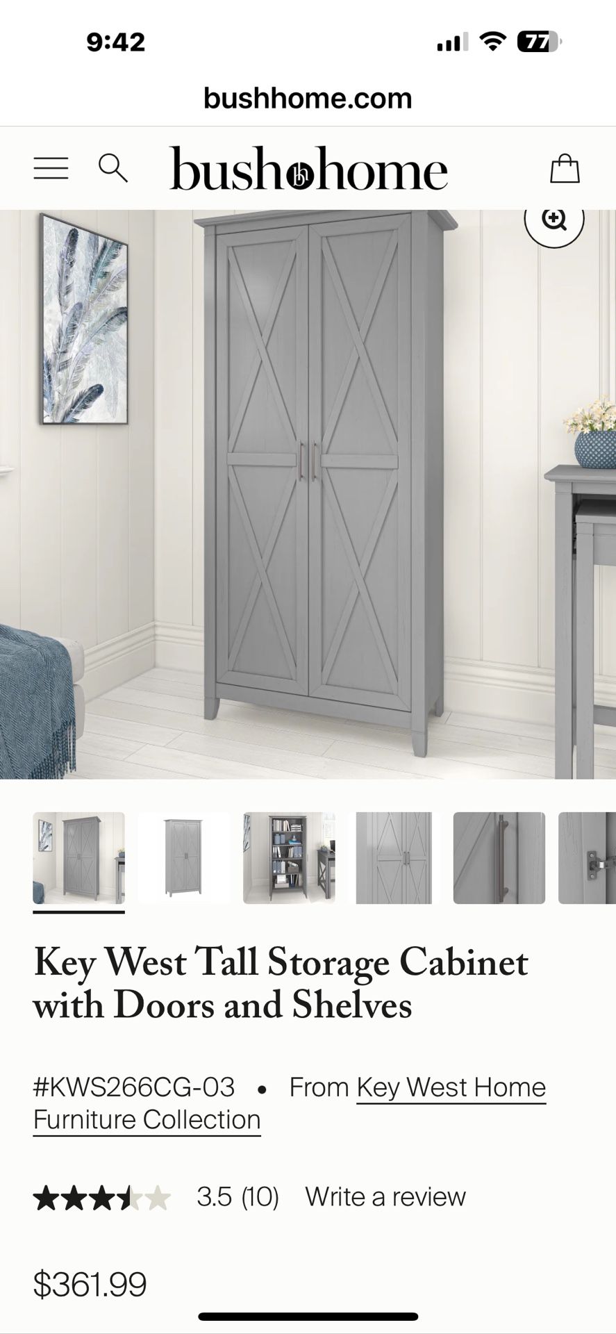Busch Key West Tall storage Cabinet With shelves
