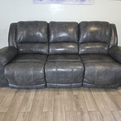 Electric Leather Sofa With Reclining Seats