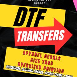 DTF TRANSFERS - Teams,Brands and Businesses
