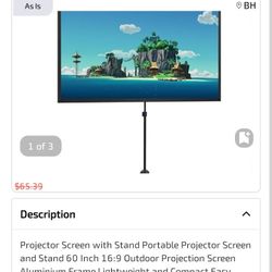 Projector Screen With Stand