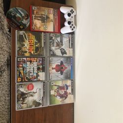 8 Ps3 Games And Controller