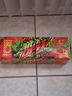 Limited Edition Mountain Dew Flamin Hot 12 Pack