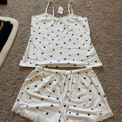 Women’s Tank Top Pajama Short Set Size Large