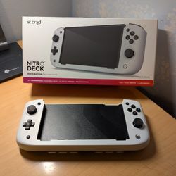 CRKD Nitro Deck - Professional Handheld Controller Deck with Zero Stick Drift for Nintendo Switch and Switch OLED (White)