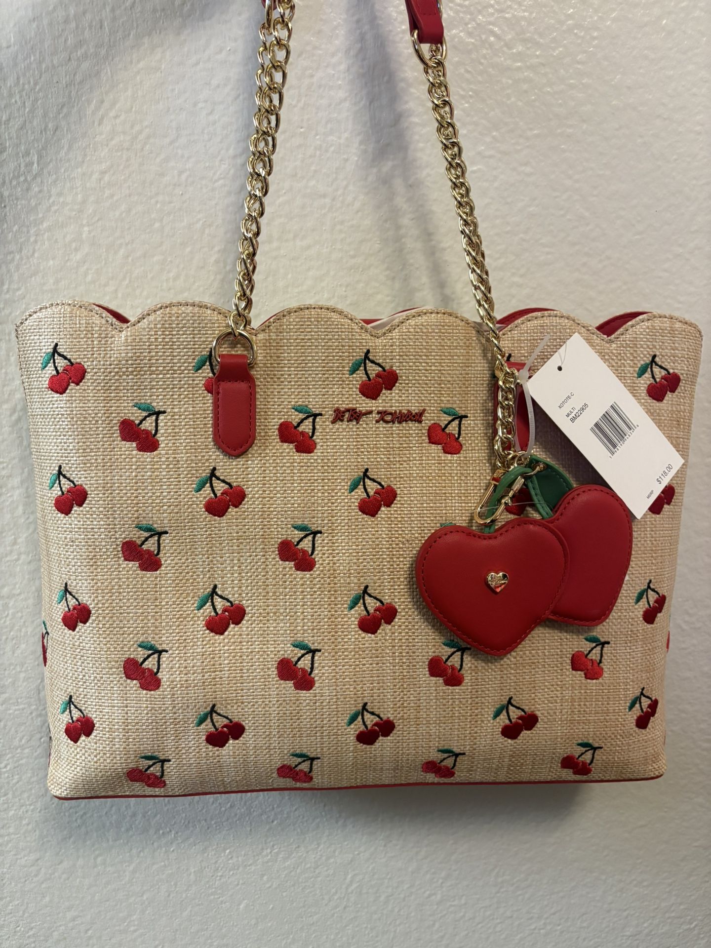 Betsey Johnson cherry tote