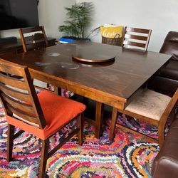 Extendable Dining Table With 4 Chairs 