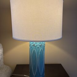 Teal Lamps For Side Table (set Of 2)