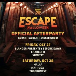 Saturday Escape After party Only 