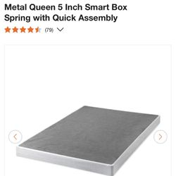 Metal Queen 5inch Smart Box Spring With Quick Assembly 