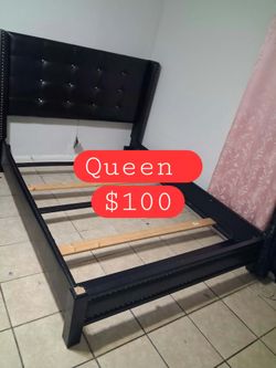 Black Queen bed frame