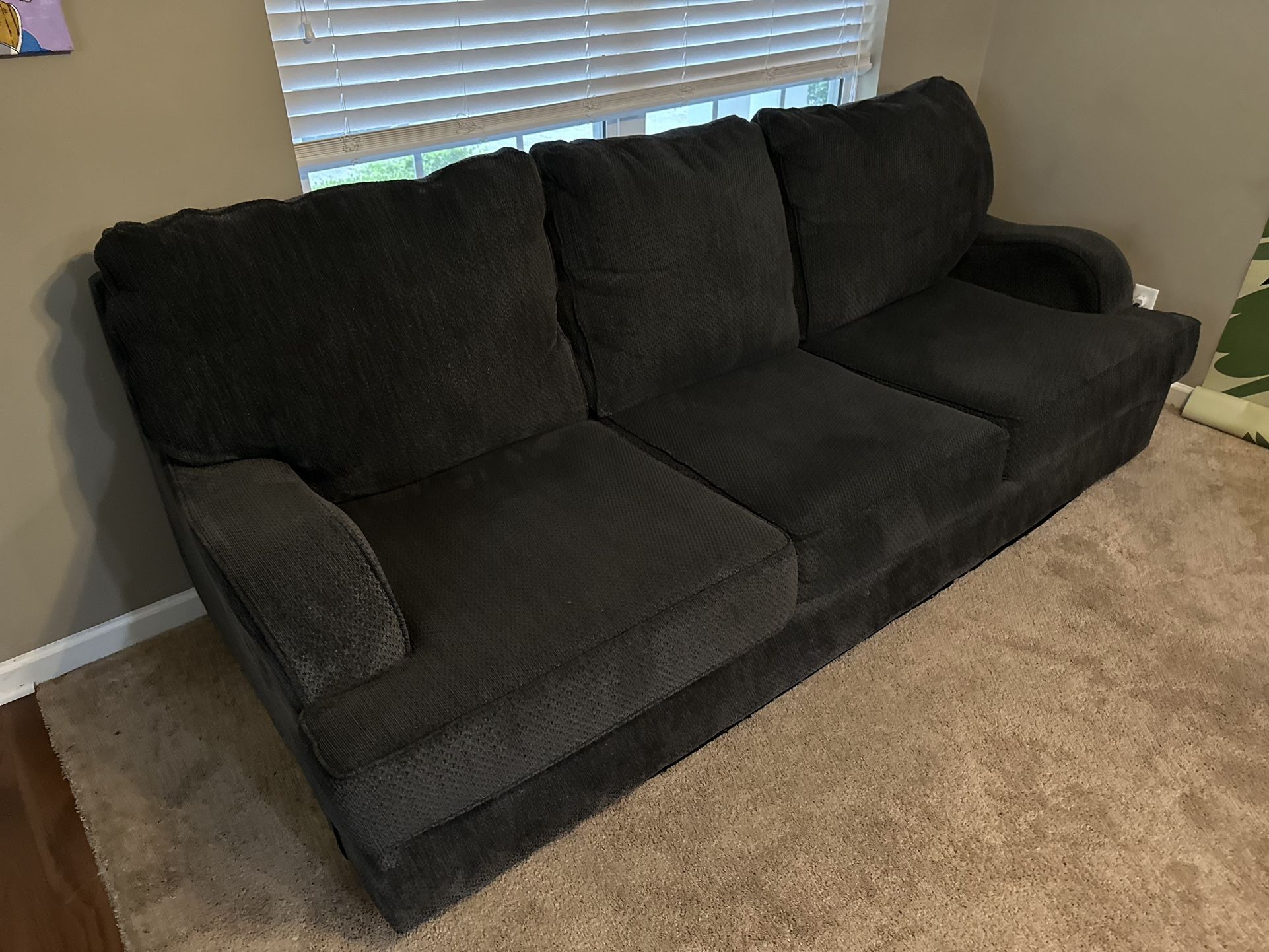 Black 3 Seater Sofa