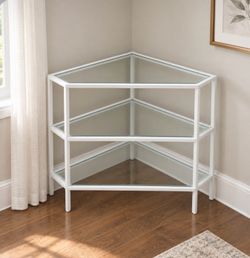 White glass table