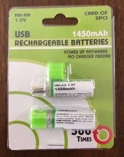 USB Rechargeable Batteries
