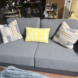 New Outdoor Loveseat Dark Gray