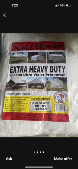 20x20 Valance Tarp