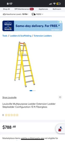 Ladders that fold and extend straight