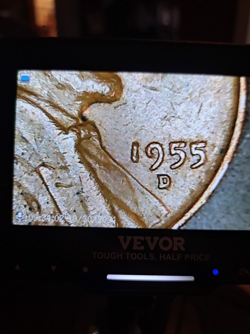 1955 D Lincoln Penny multiple errors
