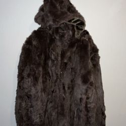 Sergio Benini Brown Rabbit Fun Coat