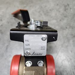 Victaulic 608N 2-1/2 in. Brass EPDM Locking Lever Handle Butterfly Valve