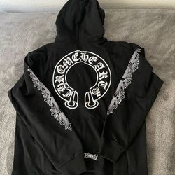 Chrome Hearts Classic Black And White Zip Up Hoodie Jacket Size S,M,L,XL,2XL