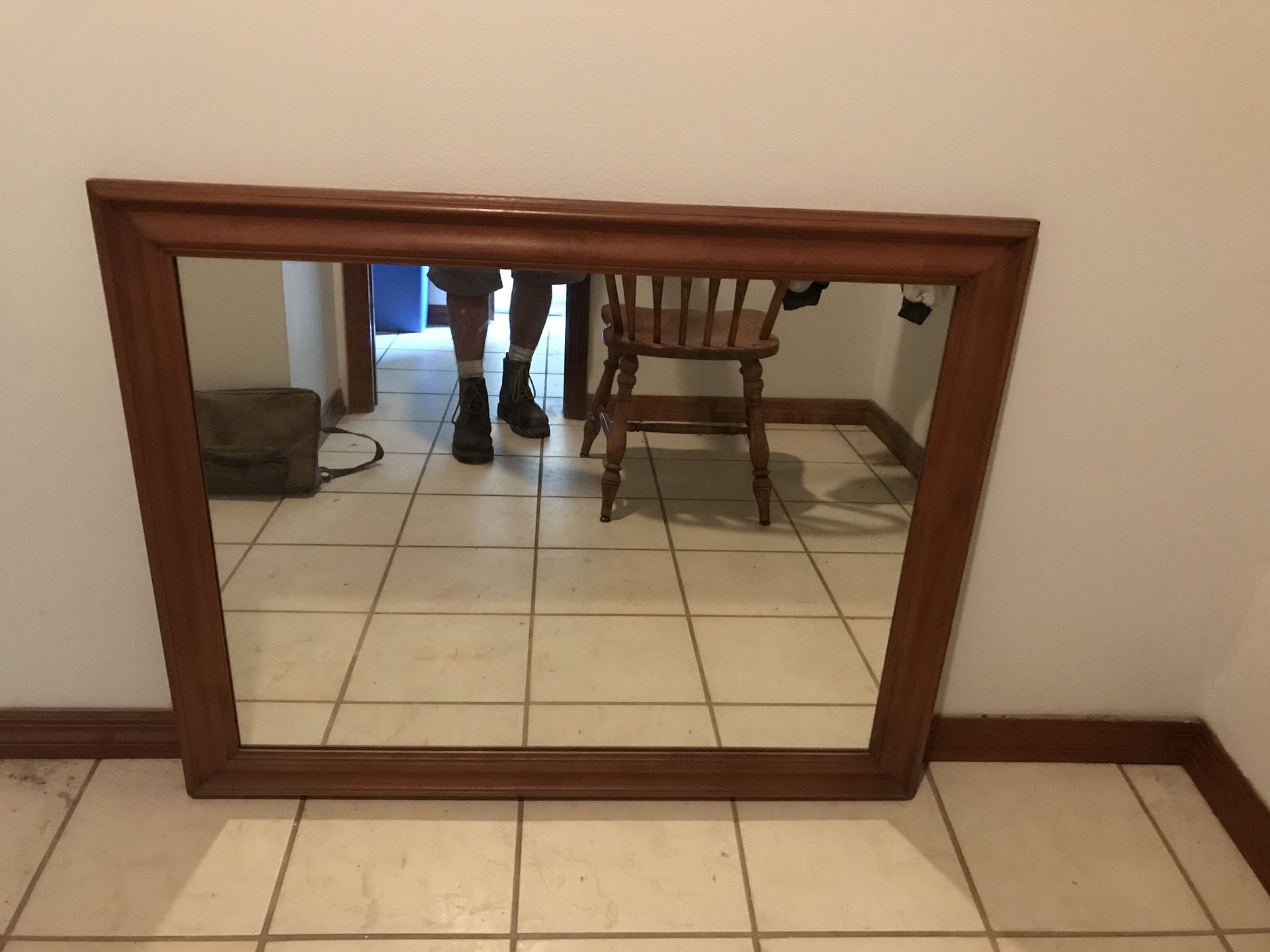 Wood mirror