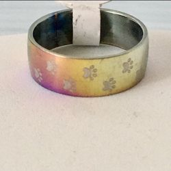 Paw Print Ring, Size 11