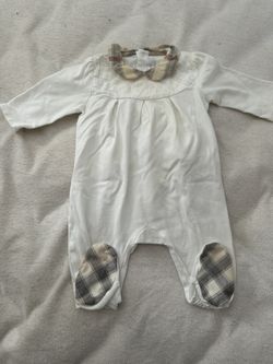 Original Burberry baby onesie. 3 months